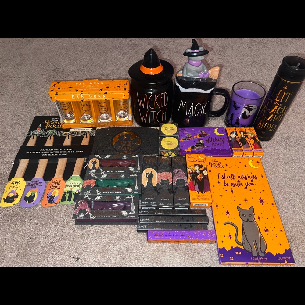 HUGE Hocus Pocus bundle: Colourpop x Hocus Pocus Full collections , Rae Dunn etc